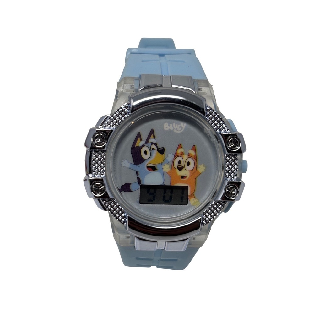 Bluey Flashing Digital Watch Kids OS Blue Character‎ Cartoon Casual Kidcore